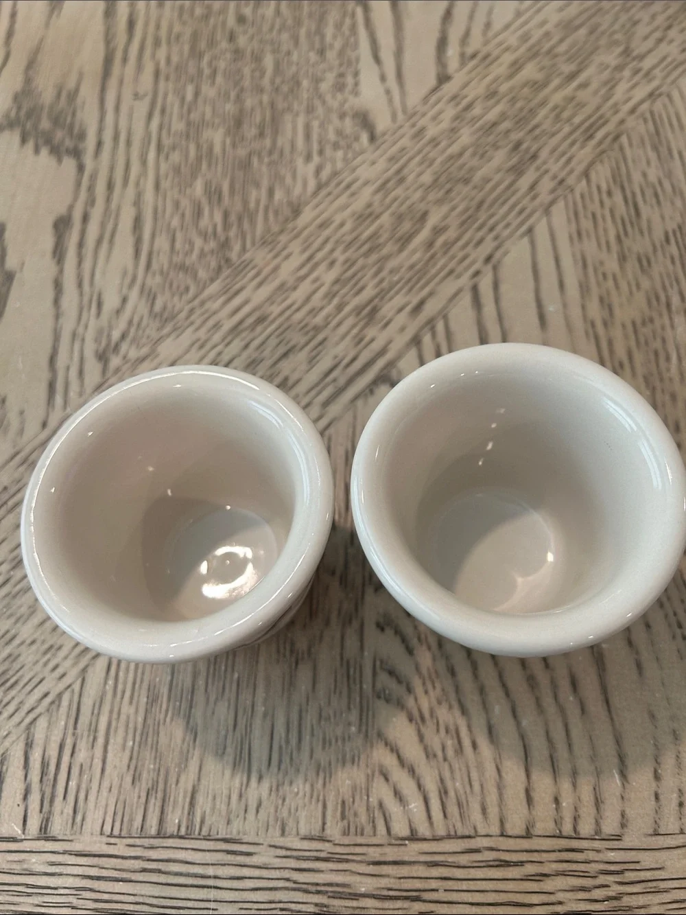 Longaberger Americana Ceramic Votives in White with Red & Blue Accents